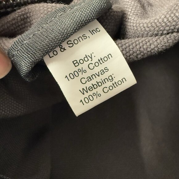 Lo & Sons Catalina Deluxe Large Canvas Cotton Gray Weekender Duffel Tote Bag - Picture 16 of 16